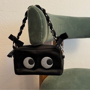 Anya Hindmarch Satin Glitter Eye Handbag